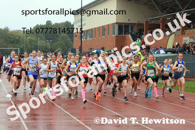 Girls Under-13s 2025 Northern Athletics Autumn Road Relays, Leigh, Lancashire. Photo: David T. Hewitson/Sports for All Pics
